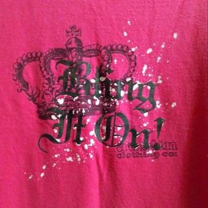 Long Sleeve tee, Pink "Bring It On" logo being by Austin Clothing Co.